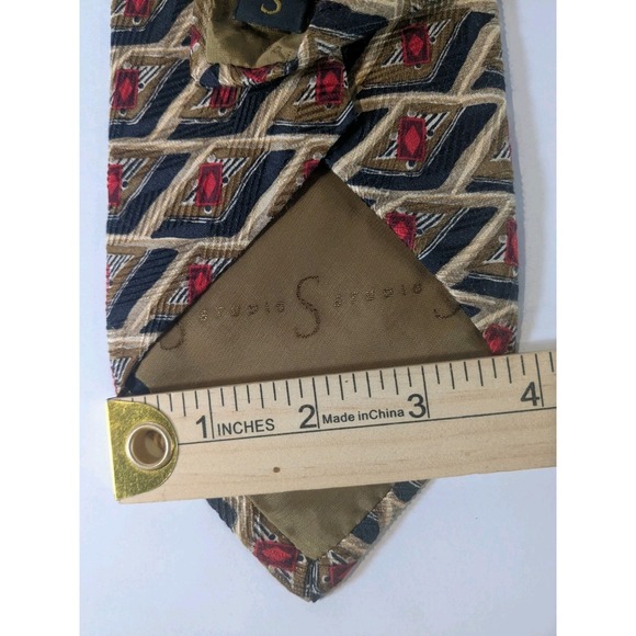 Robert Talbott Studio‎ Men's Necktie Tie 100%Silk 4"X60" Geometric Design Hand - Picture 5 of 7